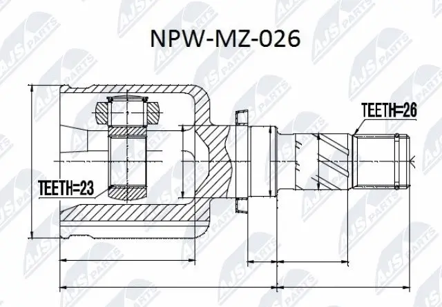 Joint Kit, drive shaft (NPW-MZ-026)