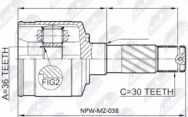Joint Kit, drive shaft (NPW-MZ-038)