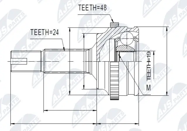 Joint Kit, drive shaft (NPZ-TY-053)
