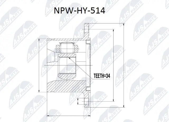 Joint Kit, drive shaft (NPW-HY-514)