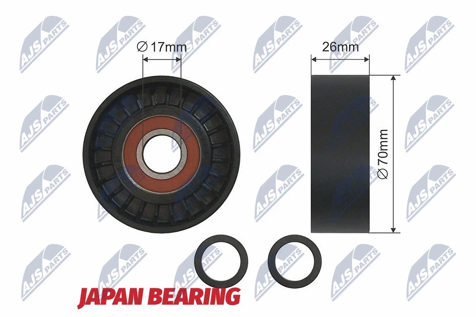 Tensioner Pulley, V-ribbed belt (RNK-BM-013)