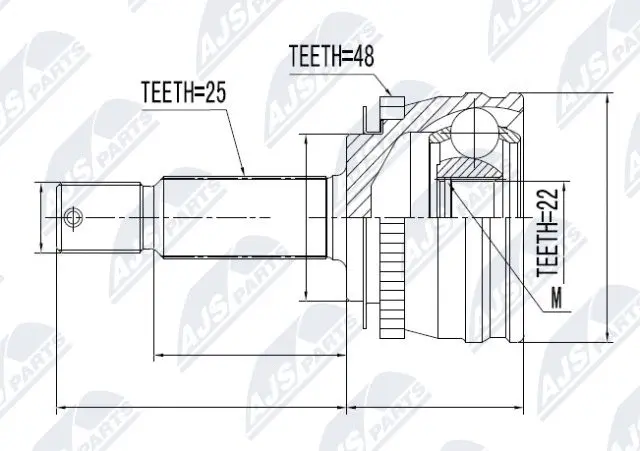 Joint Kit, drive shaft (NPZ-HY-544)