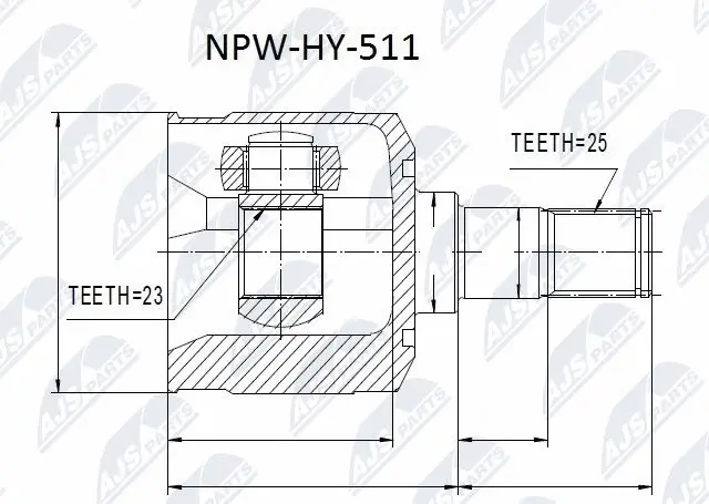 Joint Kit, drive shaft (NPW-HY-511)