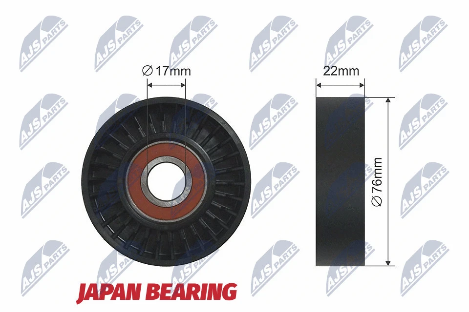 Tensioner Pulley, V-ribbed belt (RNK-ME-000)