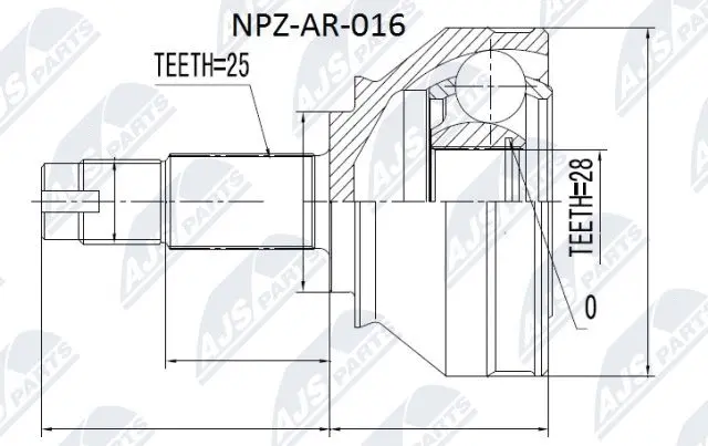 Joint Kit, drive shaft (NPZ-AR-016)
