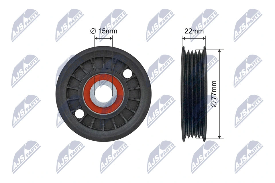 Tensioner Pulley, V-ribbed belt (RNK-AU-077)