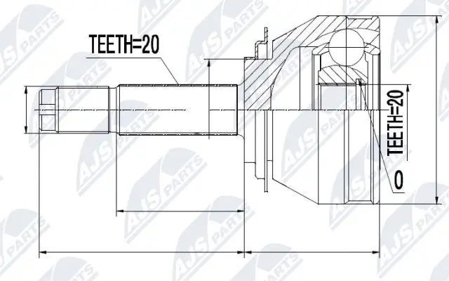 Joint Kit, drive shaft (NPZ-FT-025)