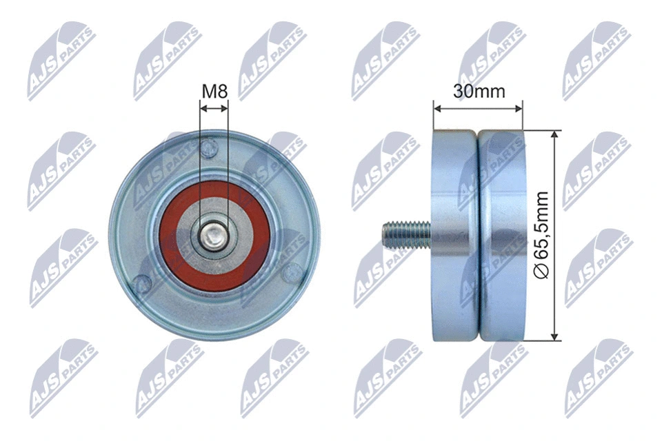 Tensioner Pulley, V-ribbed belt (RNK-ME-068)