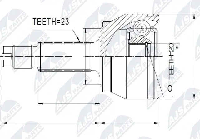 Joint Kit, drive shaft (NPZ-FR-003)