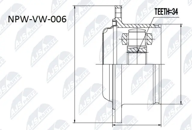 Joint Kit, drive shaft (NPW-VW-006)