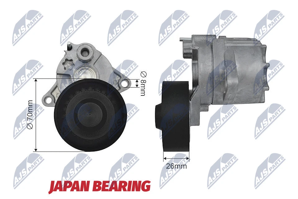 Tensioner Pulley, V-ribbed belt (RNK-ME-011)