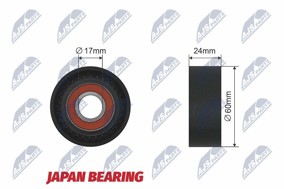 Tensioner Pulley, V-ribbed belt (RNK-AU-015)