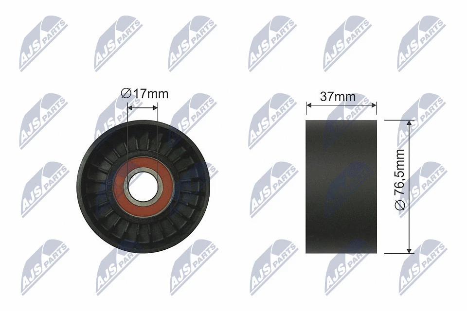 Tensioner Pulley, V-ribbed belt (RNK-FR-017)