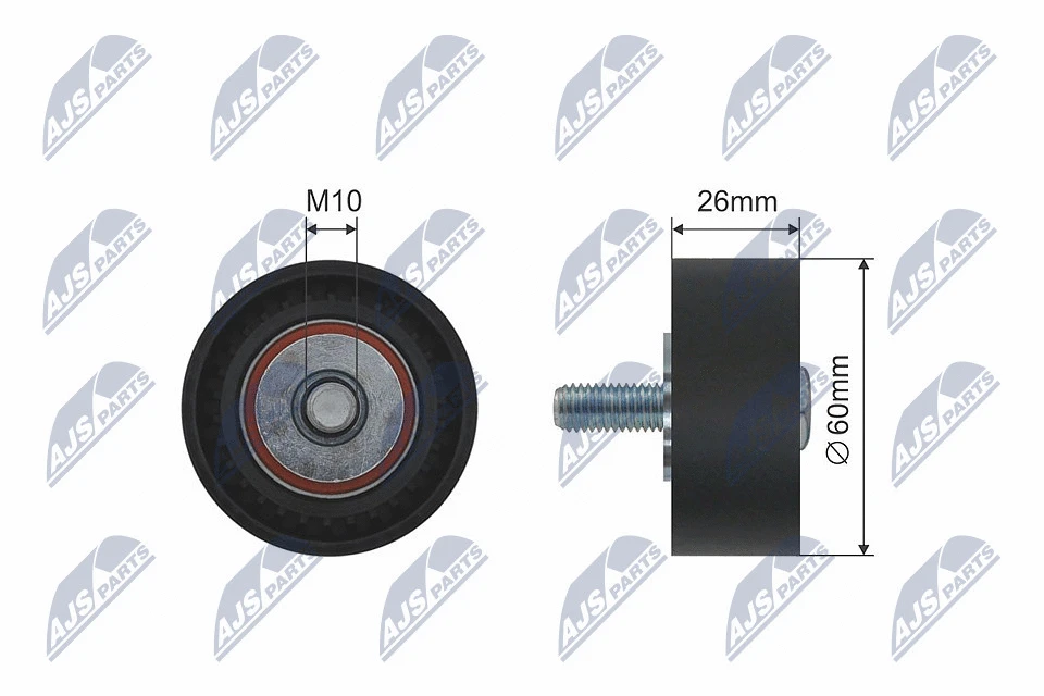 Deflection/Guide Pulley, V-ribbed belt (RNK-CT-017)