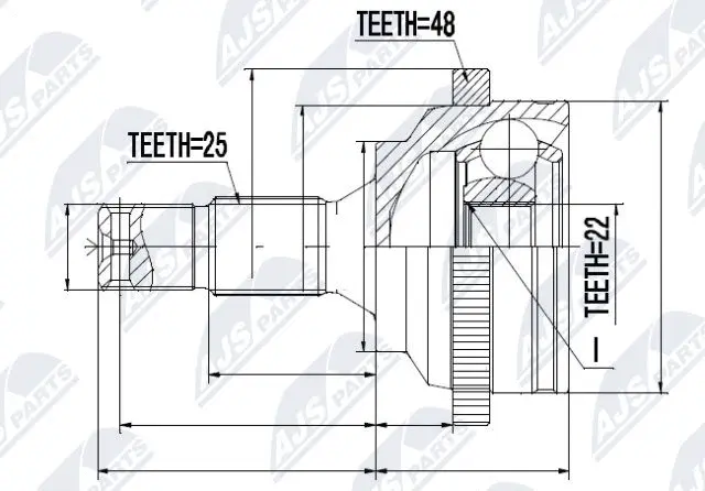 Joint Kit, drive shaft (NPZ-CT-016)