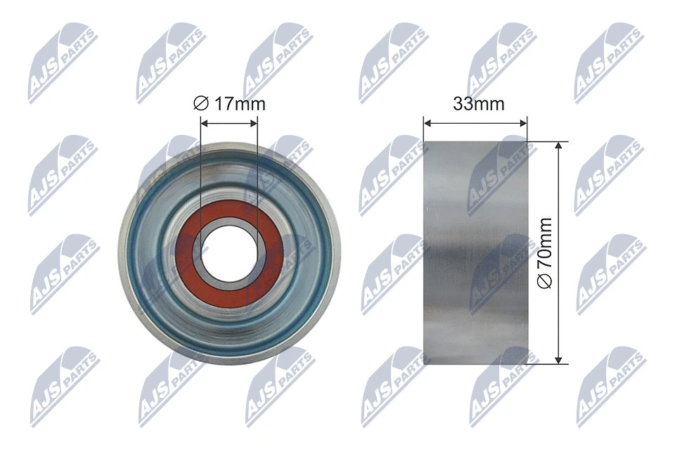 Tensioner Pulley, V-ribbed belt (RNK-HD-014)