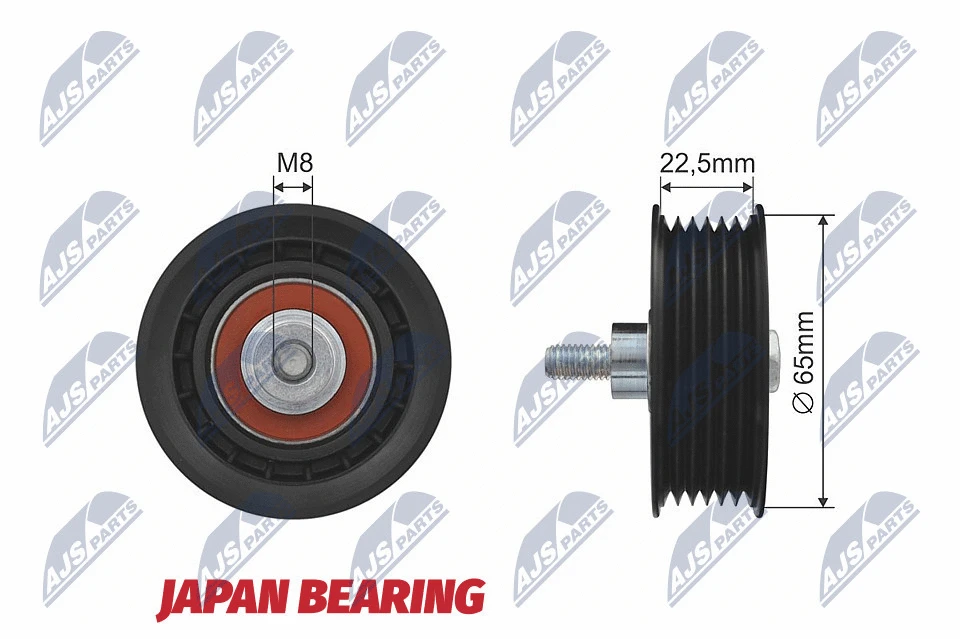 Deflection/Guide Pulley, V-ribbed belt (RNK-CT-010)