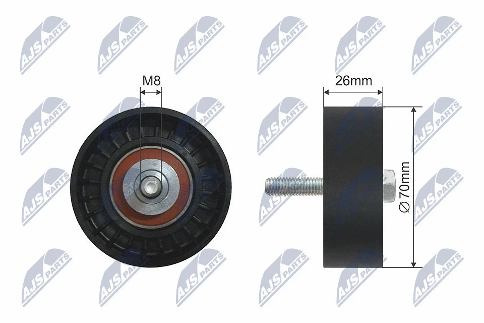 Deflection/Guide Pulley, V-ribbed belt (RNK-FR-004)