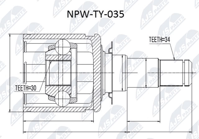 Joint Kit, drive shaft (NPW-TY-035)