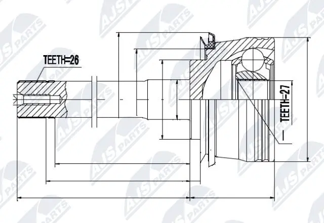 Joint Kit, drive shaft (NPZ-TY-078)