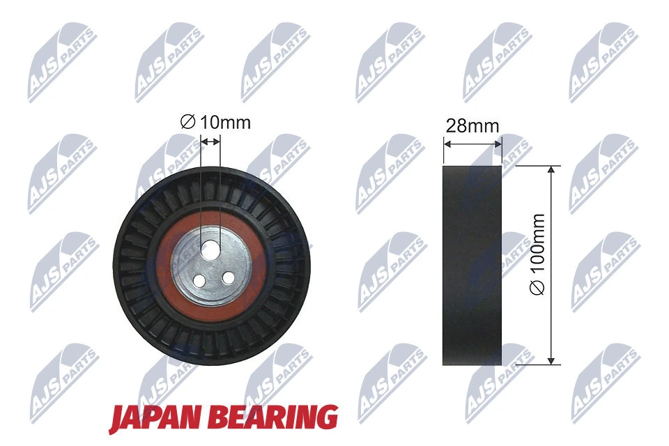 Deflection/Guide Pulley, V-ribbed belt (RNK-AR-009)