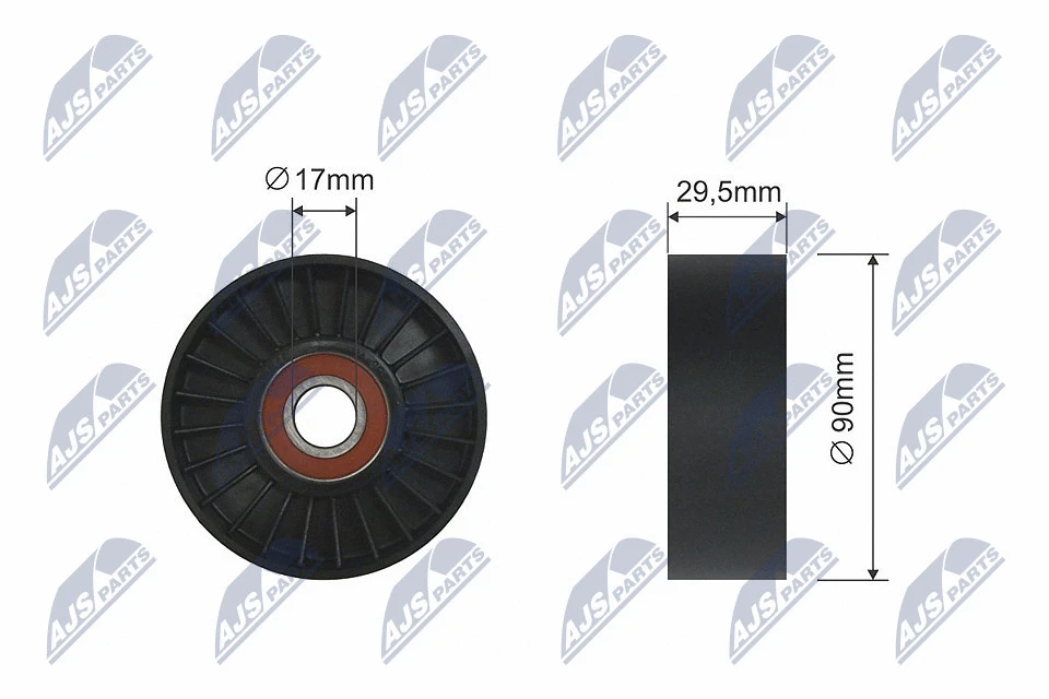Deflection/Guide Pulley, V-ribbed belt (RNK-CH-023)