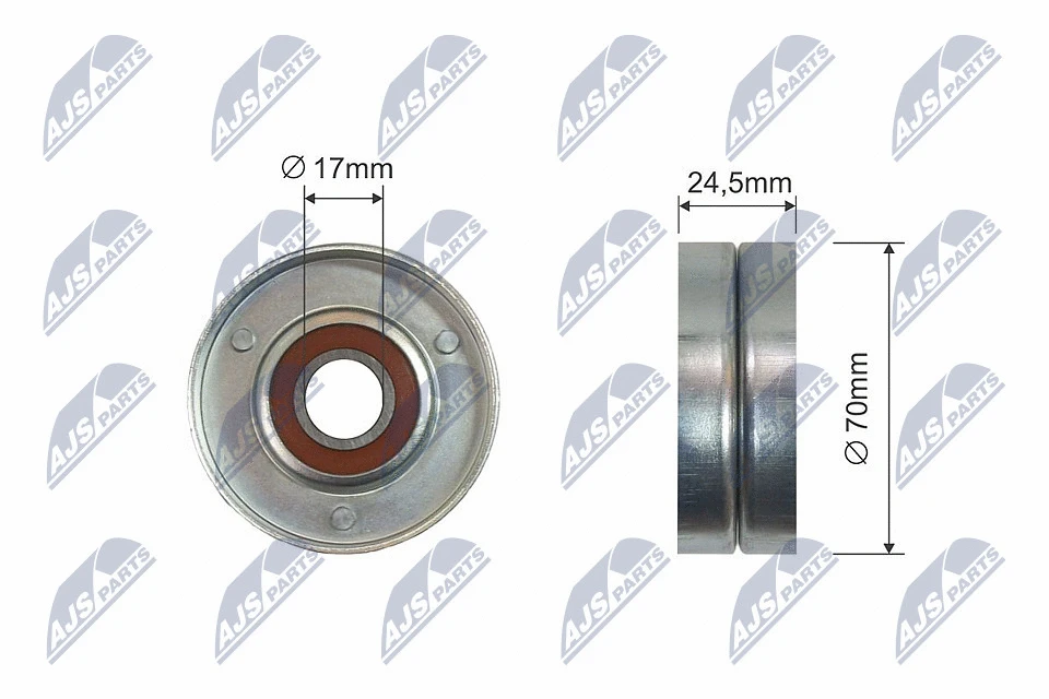 Tensioner Pulley, V-ribbed belt (RNK-AU-002)