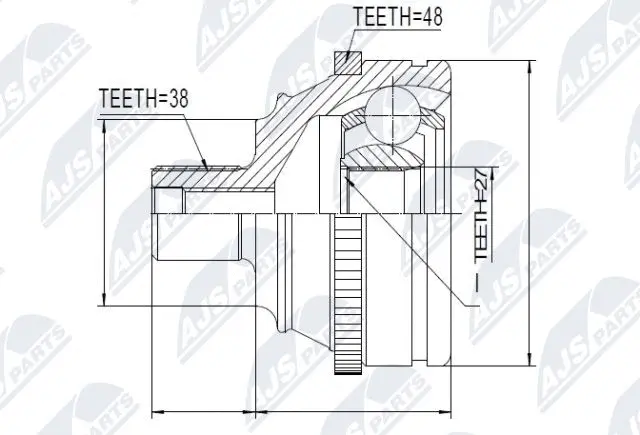 Joint Kit, drive shaft (NPZ-VW-010)