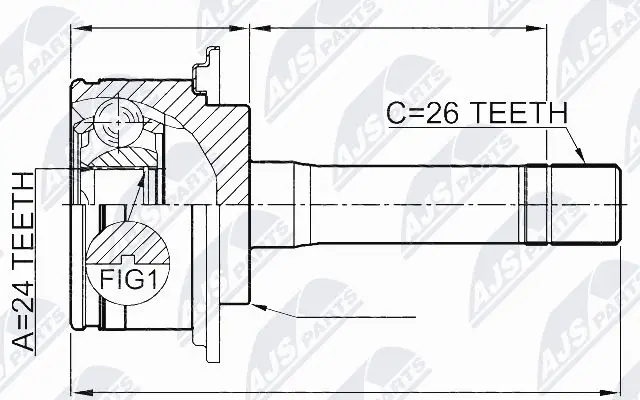 Joint Kit, drive shaft (NPZ-KA-348)
