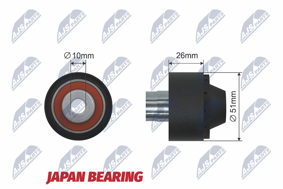 Deflection/Guide Pulley, V-ribbed belt (RNK-CT-028)