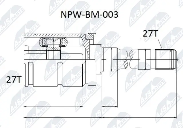 Joint Kit, drive shaft (NPW-BM-003)