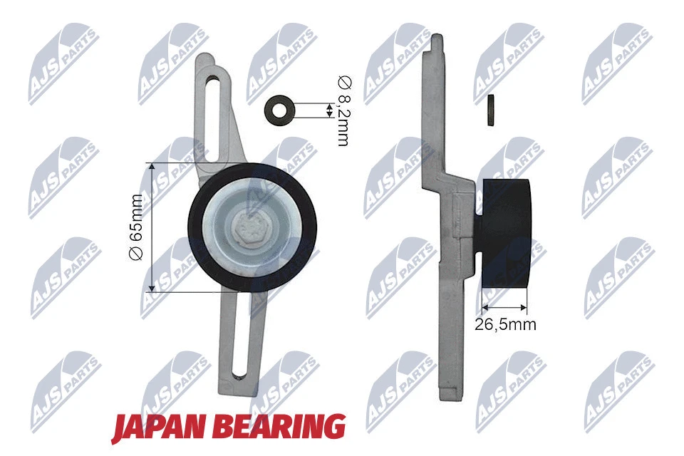 Tensioner Pulley, V-ribbed belt (RNK-CT-031)