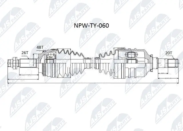 Drive Shaft (NPW-TY-060)