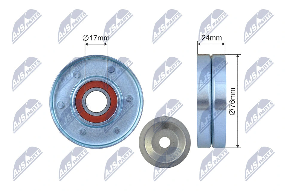 Tensioner Pulley, V-ribbed belt (RNK-AU-075)