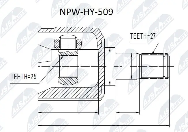 Joint Kit, drive shaft (NPW-HY-509)