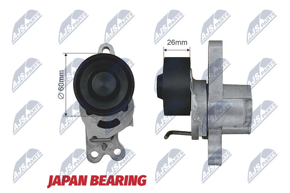 Tensioner Pulley, V-ribbed belt (RNK-CT-030)