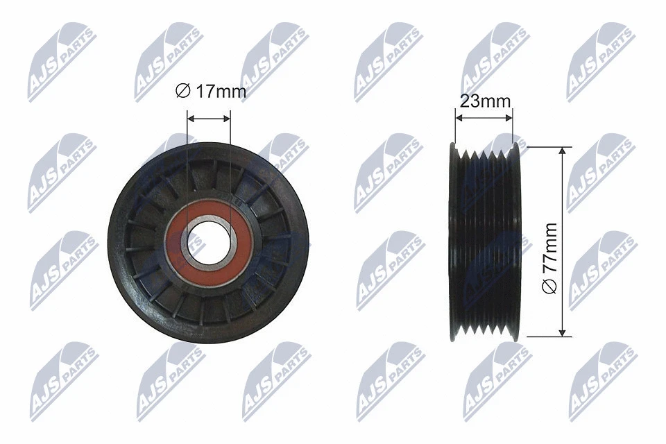Tensioner Pulley, V-ribbed belt (RNK-CH-014)