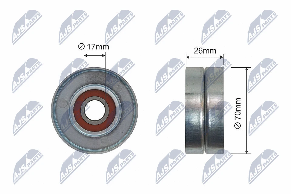 Tensioner Pulley, V-ribbed belt (RNK-CH-008A)
