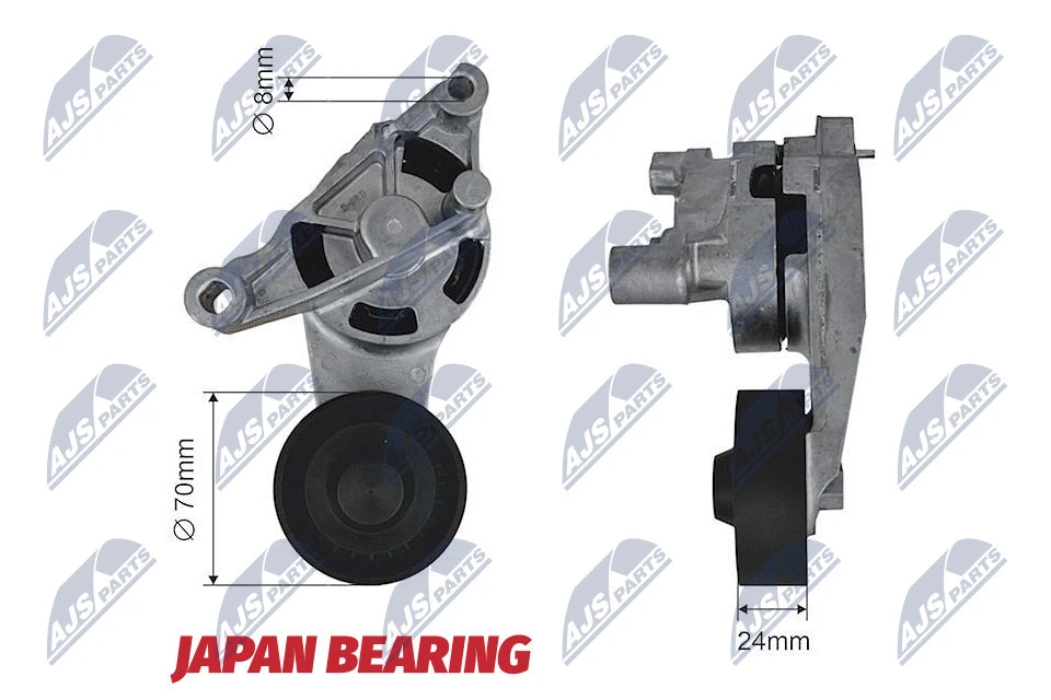 Tensioner Pulley, V-ribbed belt (RNK-AU-023)