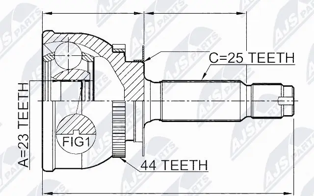 Joint Kit, drive shaft (NPZ-HY-549)