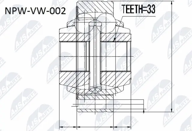 Joint Kit, drive shaft (NPW-VW-002)