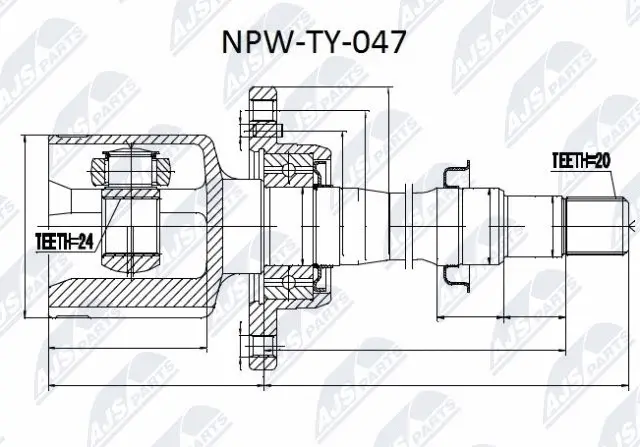 Joint Kit, drive shaft (NPW-TY-047)