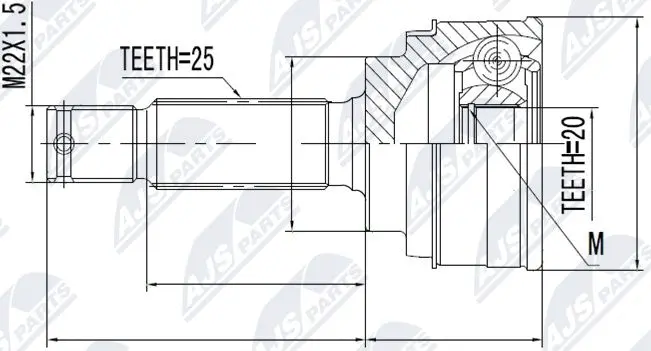 Joint Kit, drive shaft (NPZ-HY-534)