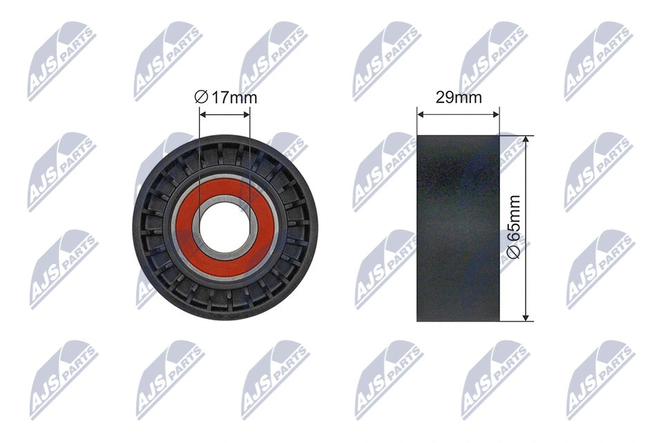 Tensioner Pulley, V-ribbed belt (RNK-AR-018)