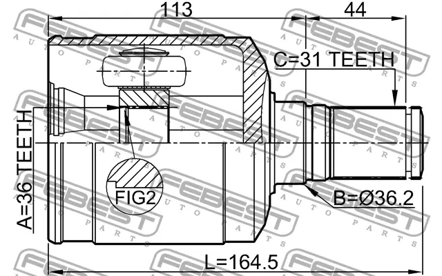 Joint Kit, drive shaft (NPW-MZ-047)