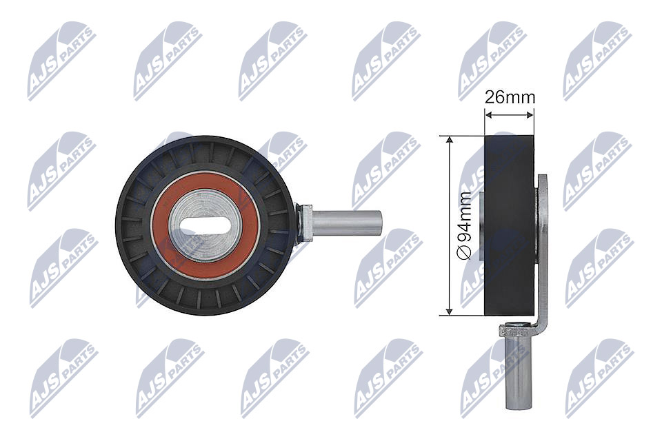 Tensioner Pulley, V-ribbed belt (RNK-RE-012)