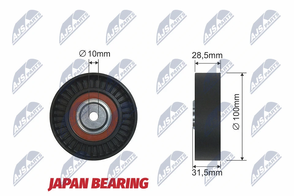Deflection/Guide Pulley, V-ribbed belt (RNK-AR-007)