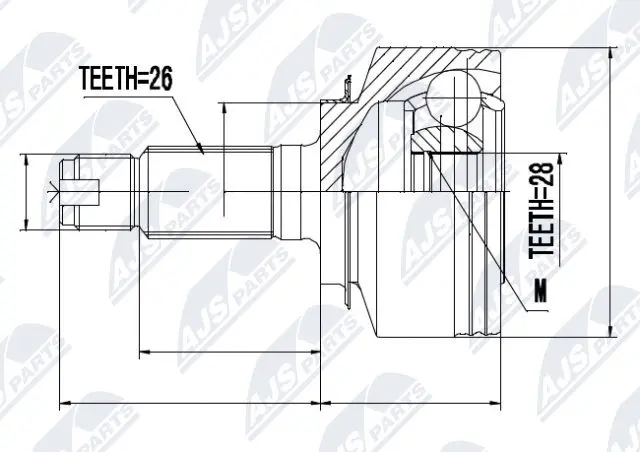 Joint Kit, drive shaft (NPZ-HD-039)