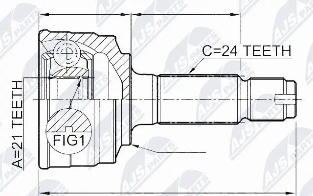 Joint Kit, drive shaft (NPZ-DA-011)