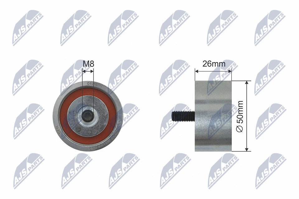 Deflection/Guide Pulley, V-ribbed belt (RNK-RE-011)
